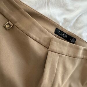 Lauren Ralph Lauren Tan Straight Leg Pants